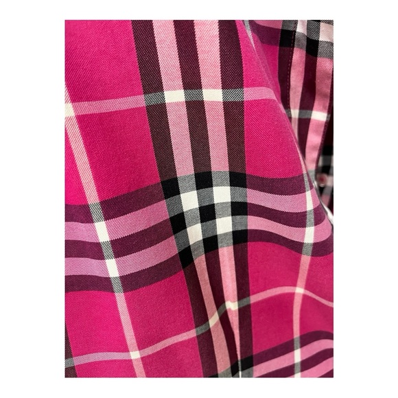 Burberry Women's Pink Plaid Top Size 6 - Picture 10 of 13